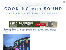Tablet Screenshot of cookingwithsound.com